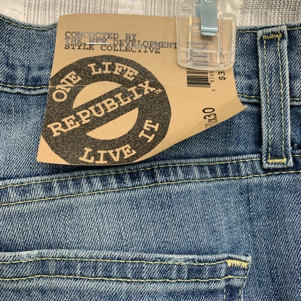 Republix‎ NWT Distressed Jeans Superflex Slim Size 30x30 - Picture 12 of 12
